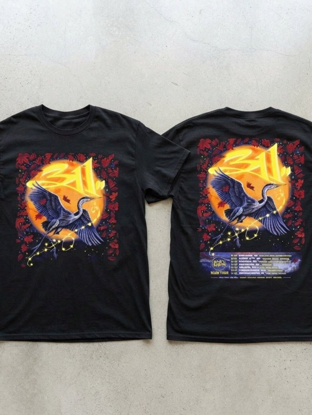 311 Band Fall Tour 2026 Beach Weather Tunnel Vision Black T-Shirt S-4XL